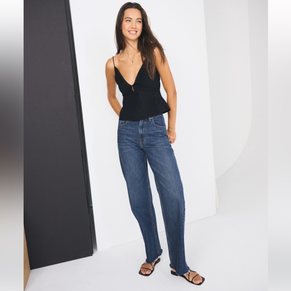 Abercrombie and Fitch High Rise Loose Jean